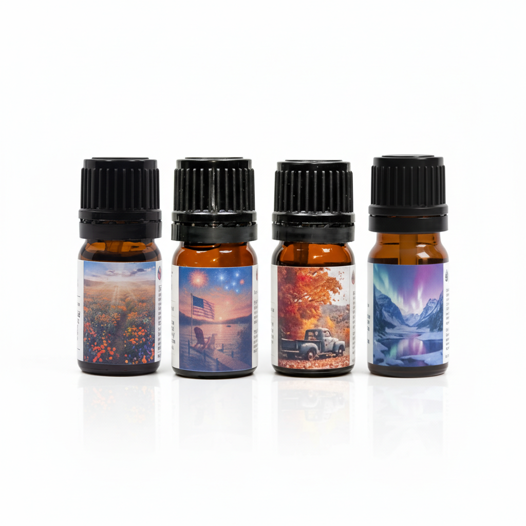 Seasonal Alignment: Four-Blend Essential Oil Diffuser Bundle