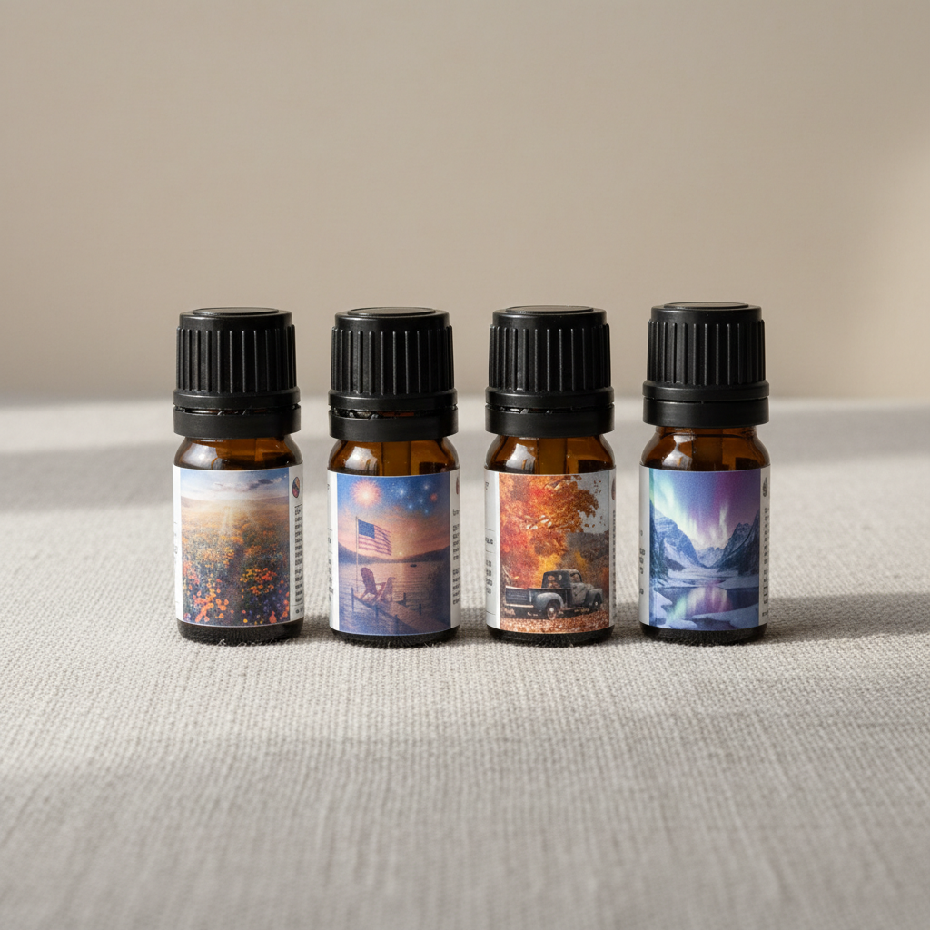 Seasonal Alignment: Four-Blend Essential Oil Diffuser Bundle